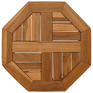 Teak Tischplatte 40x40 cm Achteckig