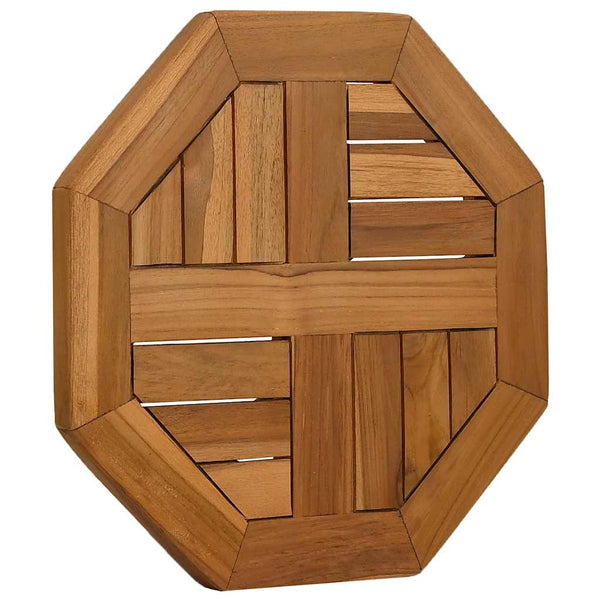 Teak Tischplatte 40x40 cm Achteckig