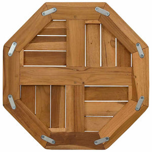 Teak Tischplatte 40x40 cm Achteckig