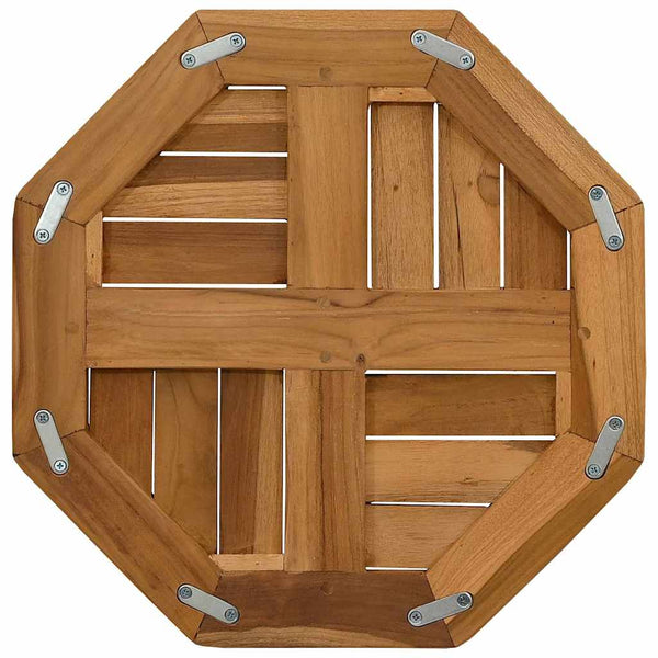 Teak Tischplatte 40x40 cm Achteckig