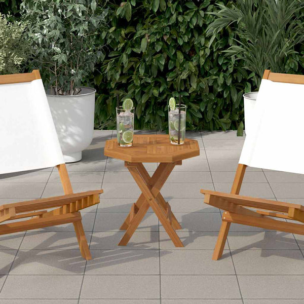Teak Tischplatte 40x40 cm Achteckig