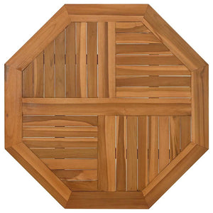 Teak Tischplatte 60x60 cm Achteckig