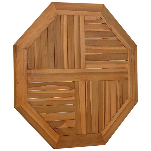 Teak Tischplatte 80x80 cm Achteckig