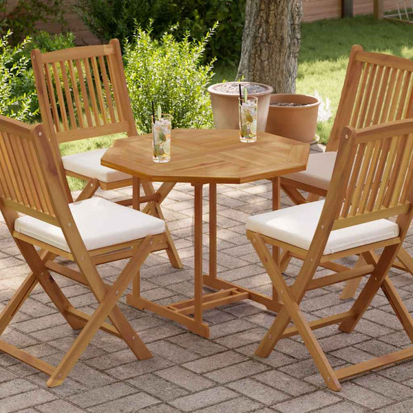 Teak Tischplatte 80x80 cm Achteckig