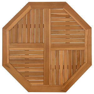 Teak Tischplatte 90x90 cm Achteck Massivholz