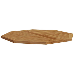 Teak Tischplatte 90x90 cm Achteck Massivholz