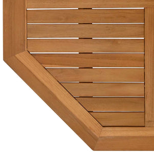 Teak Tischplatte 90x90 cm Achteck Massivholz