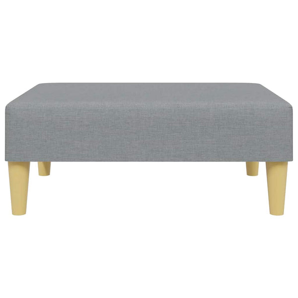 vidaXL 2-Seater Sofa Bed with Cushions and Footrest Light Grey Velvet