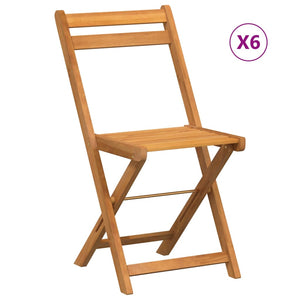 vidaXL Bistro Chairs 6 pcs. Foldable Solid Acacia Wood