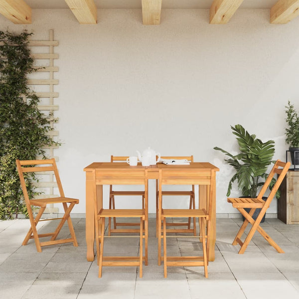 vidaXL Bistro Chairs 6 pcs. Foldable Solid Acacia Wood