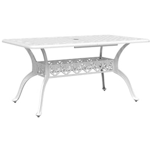vidaXL 5-piece Garden Dining Set White Cast Aluminium