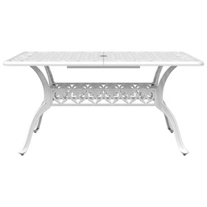 vidaXL 5-piece Garden Dining Set White Cast Aluminium