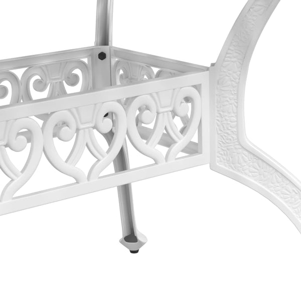 vidaXL 5-piece Garden Dining Set White Cast Aluminium