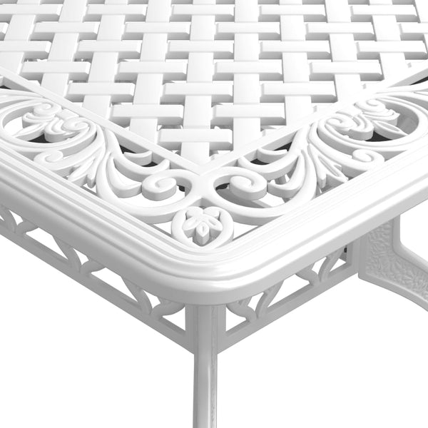 vidaXL 5-piece Garden Dining Set White Cast Aluminium