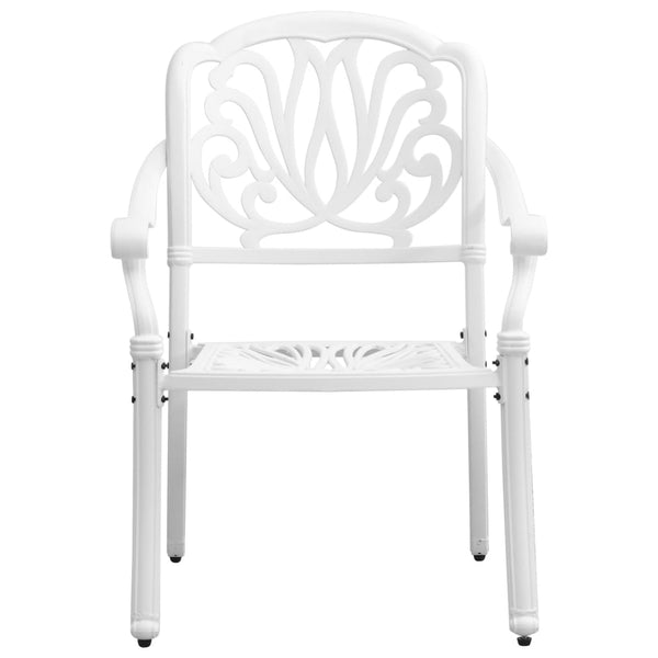 vidaXL 5-piece Garden Dining Set White Cast Aluminium