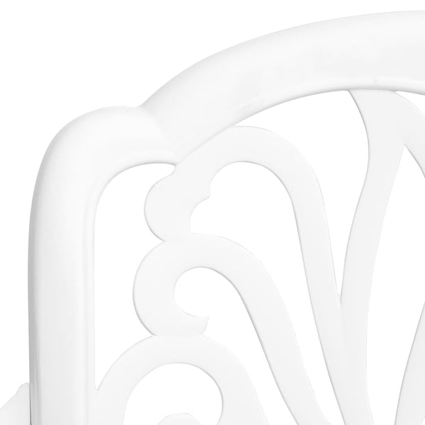 vidaXL 5-piece Garden Dining Set White Cast Aluminium