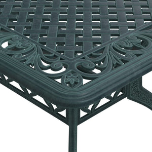 vidaXL 5-piece Garden Dining Set Green Cast Aluminum