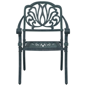 vidaXL 5-piece Garden Dining Set Green Cast Aluminum