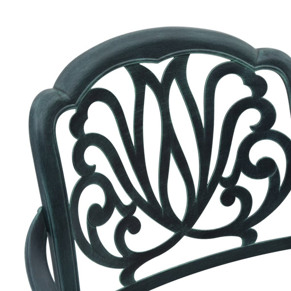vidaXL 5-piece Garden Dining Set Green Cast Aluminum
