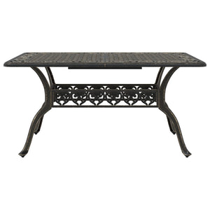 vidaXL 7-Piece Garden Dining Set Bronze Cast Aluminum