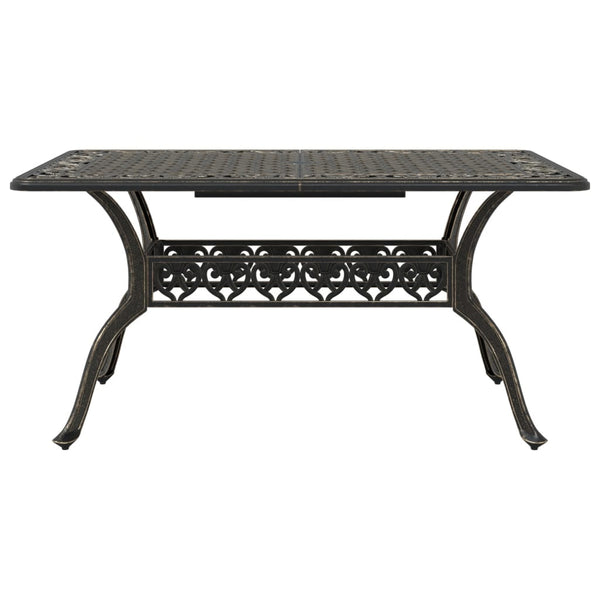 vidaXL 7-Piece Garden Dining Set Bronze Cast Aluminum