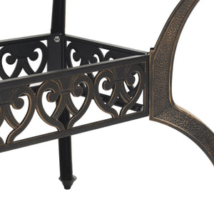 vidaXL 7-Piece Garden Dining Set Bronze Cast Aluminum