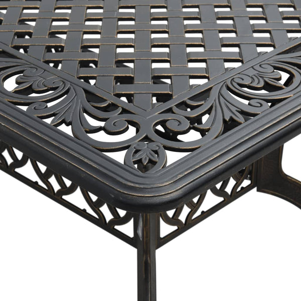 vidaXL 7-Piece Garden Dining Set Bronze Cast Aluminum