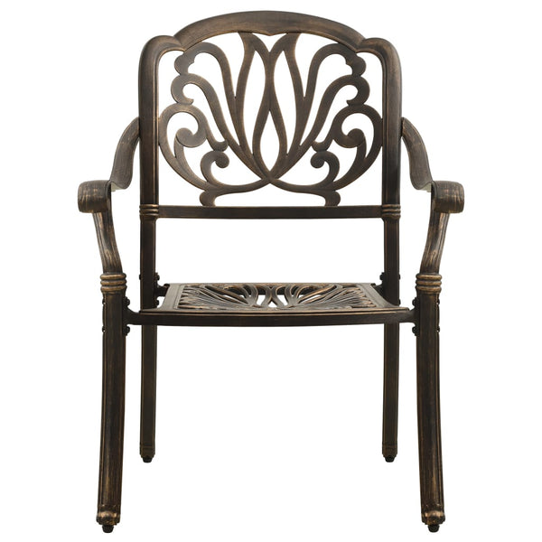 vidaXL 7-Piece Garden Dining Set Bronze Cast Aluminum