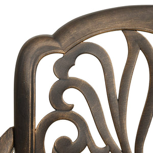 vidaXL 7-Piece Garden Dining Set Bronze Cast Aluminum