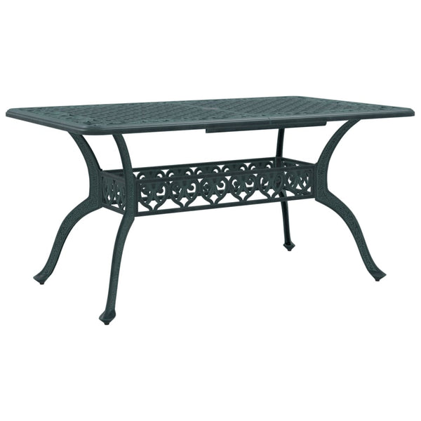 vidaXL 7-Piece Outdoor Dining Set Green Cast Aluminum