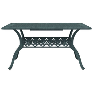 vidaXL 7-Piece Outdoor Dining Set Green Cast Aluminum