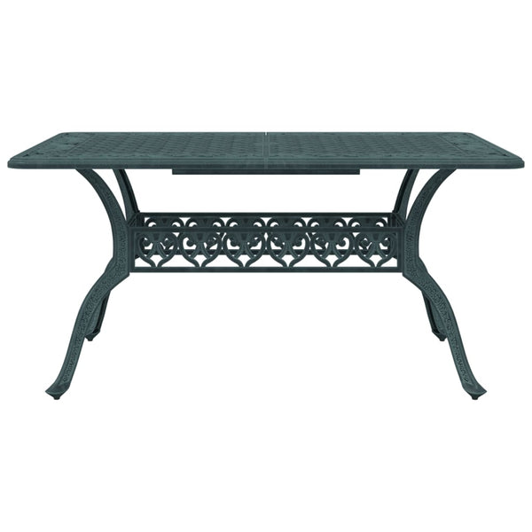 vidaXL 7-Piece Outdoor Dining Set Green Cast Aluminum