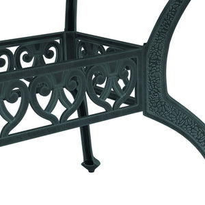 vidaXL 7-Piece Outdoor Dining Set Green Cast Aluminum