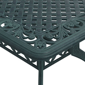 vidaXL 7-Piece Outdoor Dining Set Green Cast Aluminum