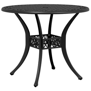 vidaXL 3-Piece Bistro Set Black Cast Aluminium