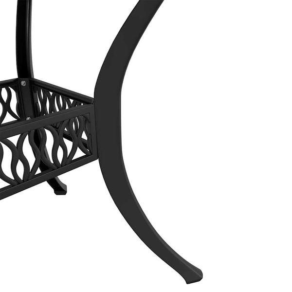 vidaXL 3-Piece Bistro Set Black Cast Aluminium