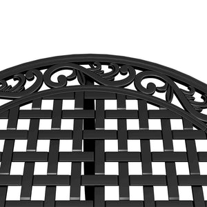 vidaXL 3-Piece Bistro Set Black Cast Aluminium