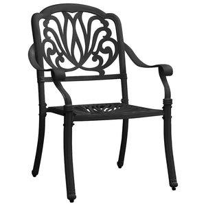vidaXL 3-Piece Bistro Set Black Cast Aluminium