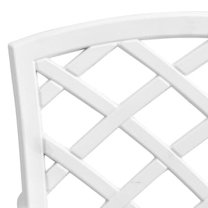 vidaXL 3-Piece Bistro Set White Cast Aluminium