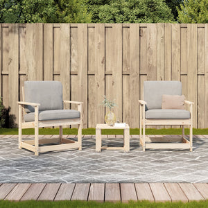 vidaXL 3-Piece Garden Lounge Set Solid Pine Wood