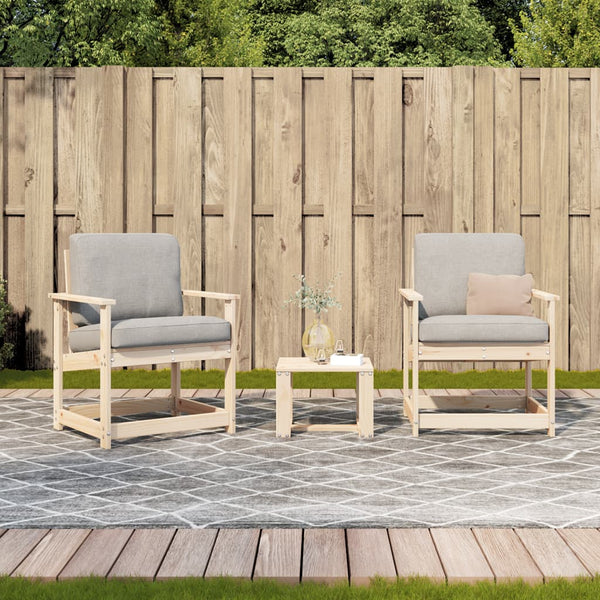 vidaXL 3-Piece Garden Lounge Set Solid Pine Wood