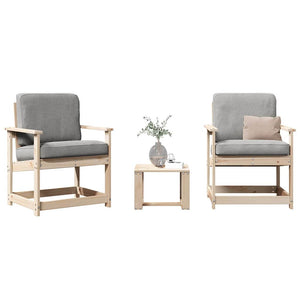 vidaXL 3-Piece Garden Lounge Set Solid Pine Wood