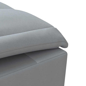 Massage Chaiselongue Hellgrau mit Nackenrolle