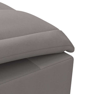 Massage Chaiselongue Taupe mit Nackenrolle