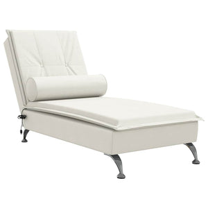 Massage Chaiselongue Creme Samt
