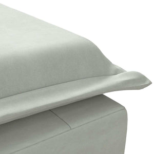 Massage Chaiselongue Hellgrau Samt