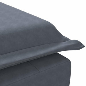 Massage Chaiselongue Dunkelgrau Samt