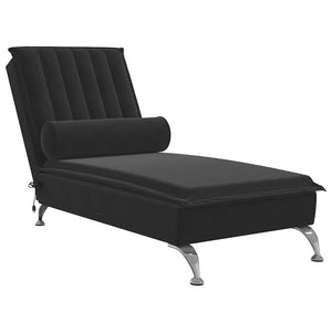 Massage Chaiselongue Schwarz Samt
