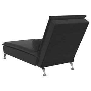 Massage Chaiselongue Schwarz Samt