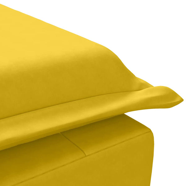 Gelbe Samt Massage Chaiselongue mit Nackenrolle